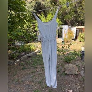 Brand New. Spiritual Gangster Light Gray Ribbed Sleeveless Jumpsuit